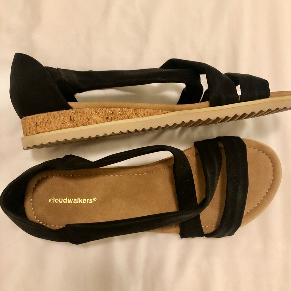 Brand new Cloudwalker Sandals, black, 12W